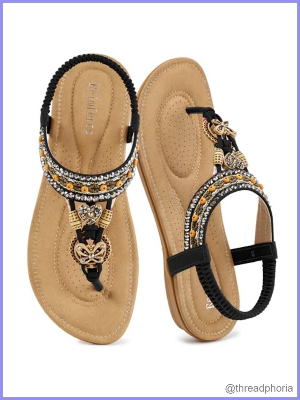 Womens Dressy Flat Sandals Elastic Ankle Strap Non-Slip Summer Walking Shoes